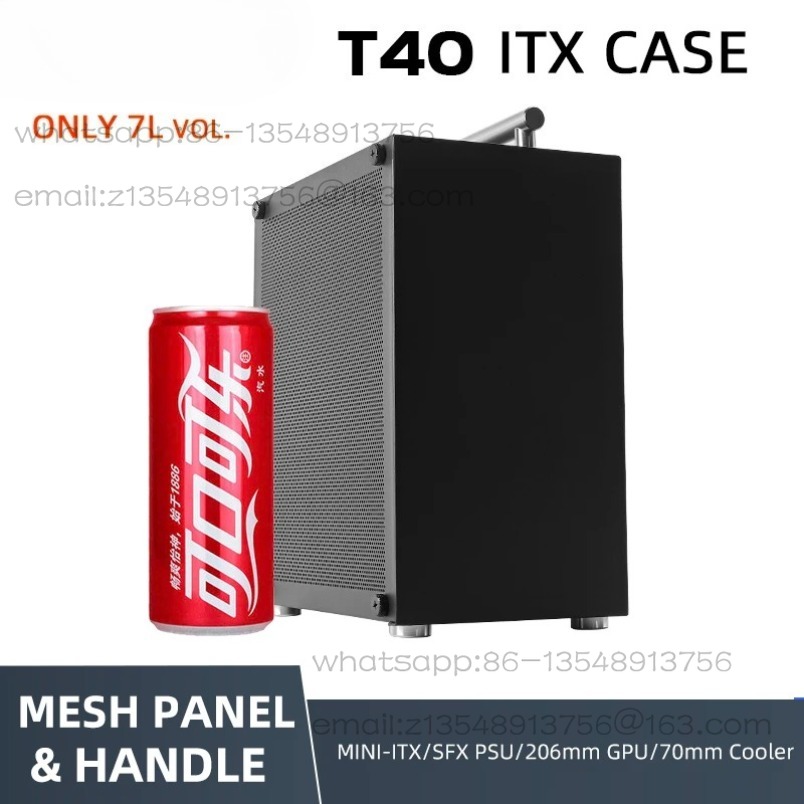 Caja T40 Mini ITX Negra de 7L  - Psu Computer reseña y precio